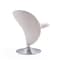 Manhattan Comfort Curl Swivel Accent Chair in Cream and Polished Chrome AC040-CR - alternate 3
